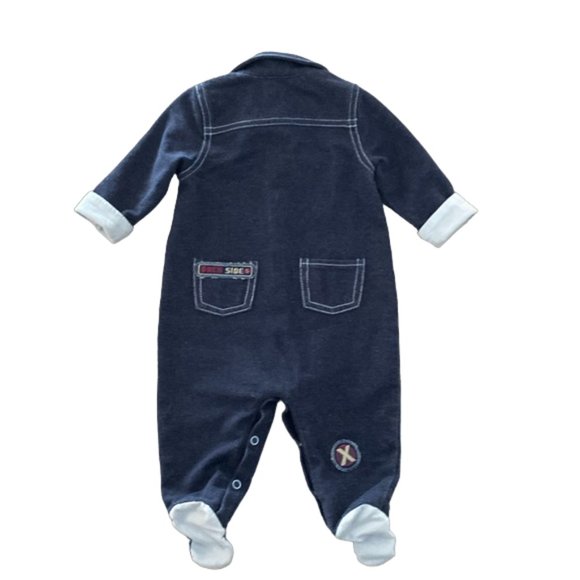 Guess Baby Logo Footie Jumpsuit 3-6 Months - Picture 3 of 12